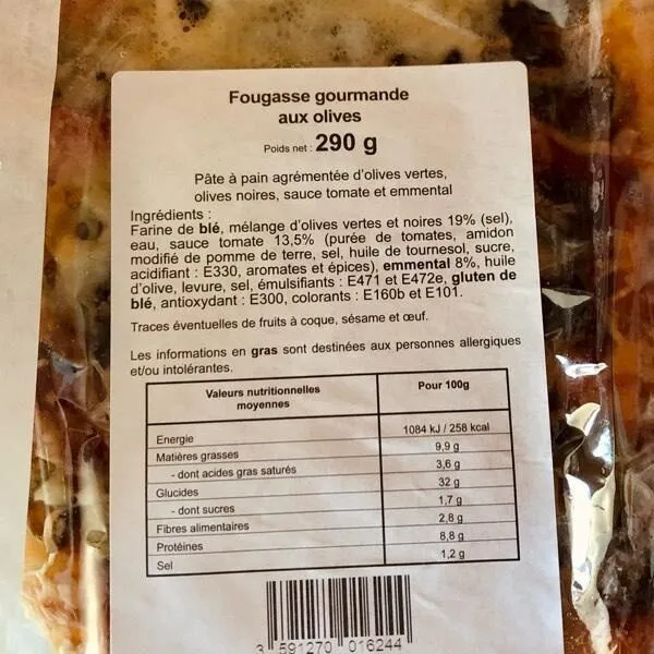 Fougasse gourmande aux olives
