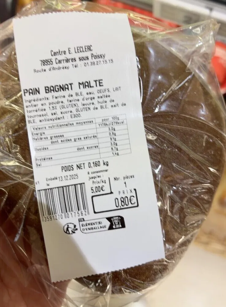 Pain bagnat malte