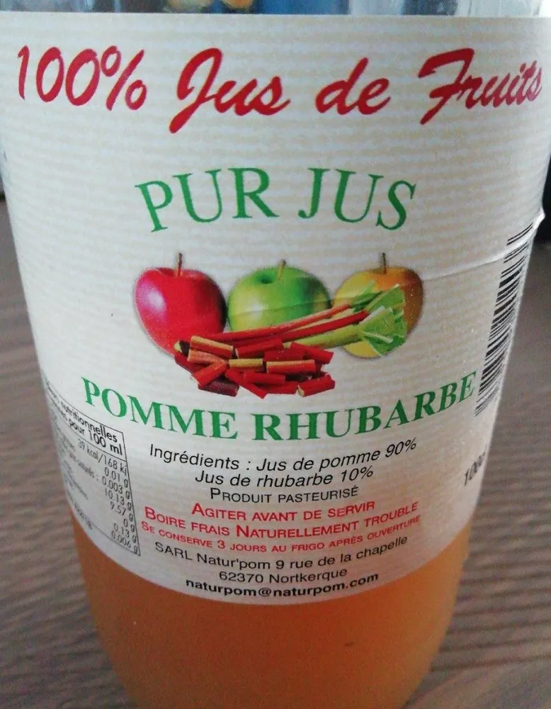 Jus pomme rhubarbe
