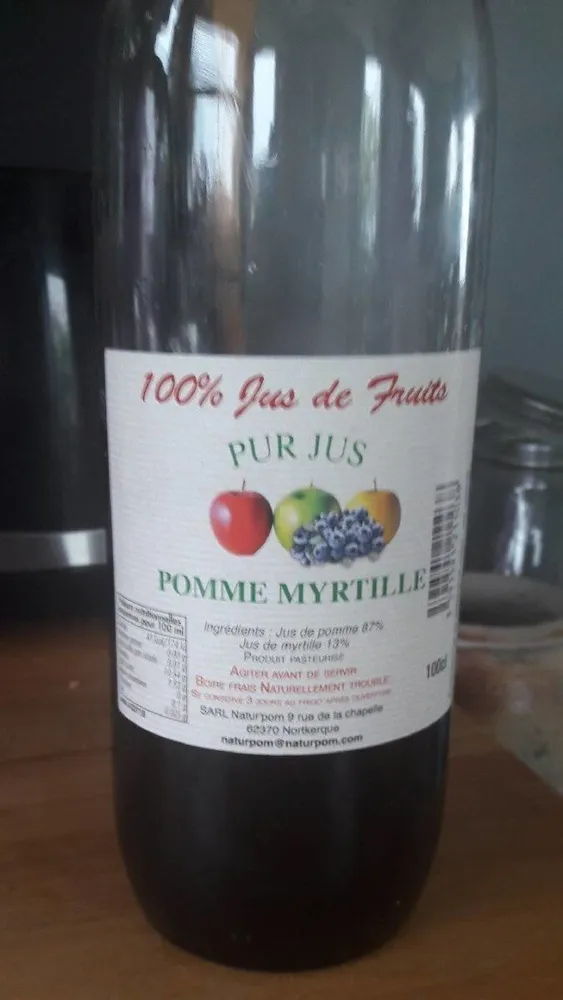 Pur jus pomme myrtille
