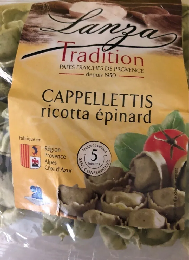 Cappellettis ricotta epinard
