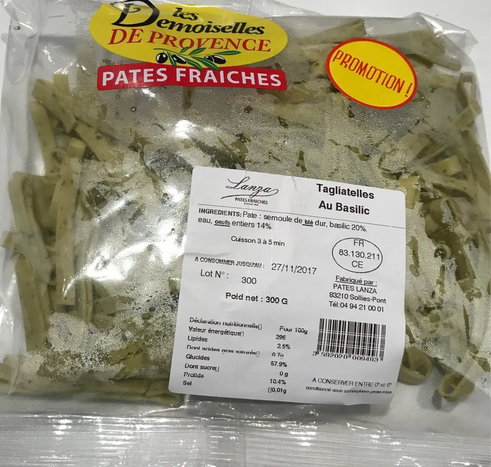 Tagliatelles au Basilic