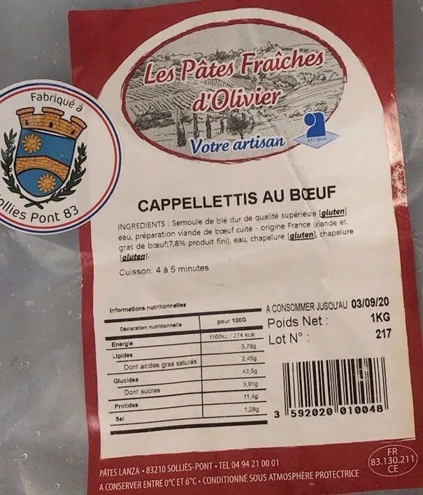 Cappellettis au boeuf