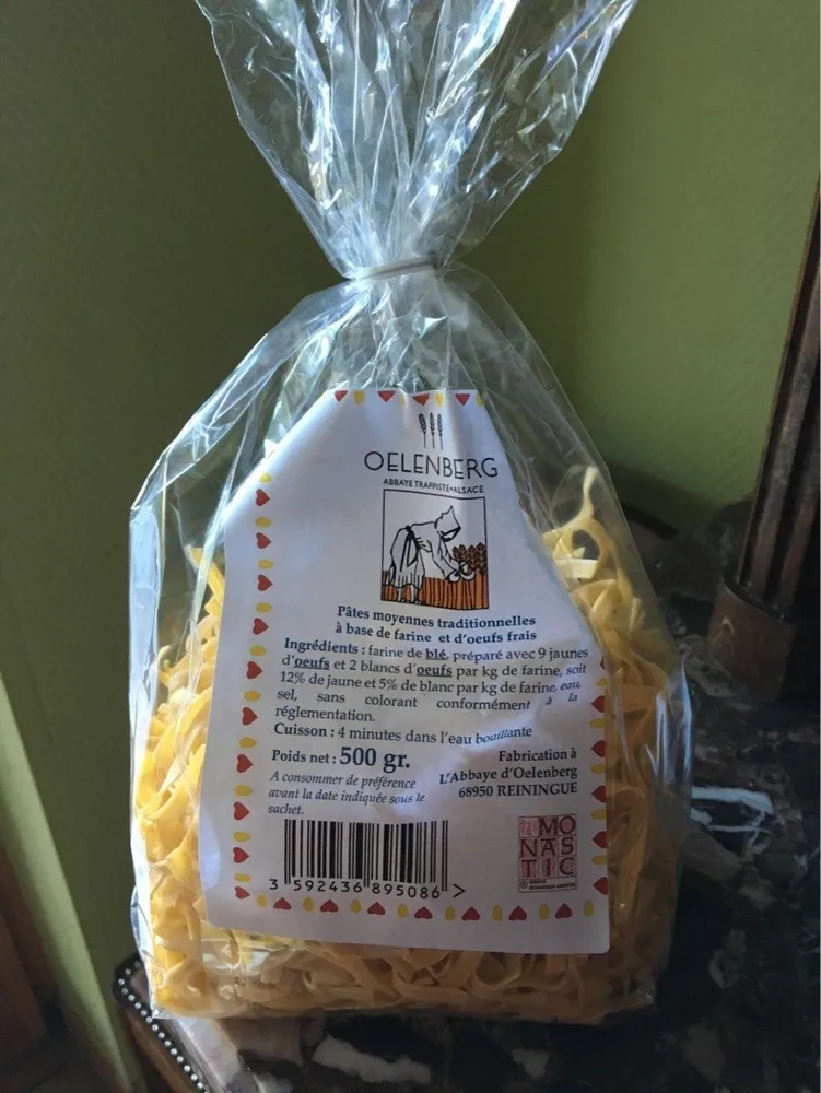 Pates moyennes aux oeufs