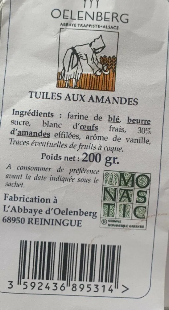 Tuiles aux amandes