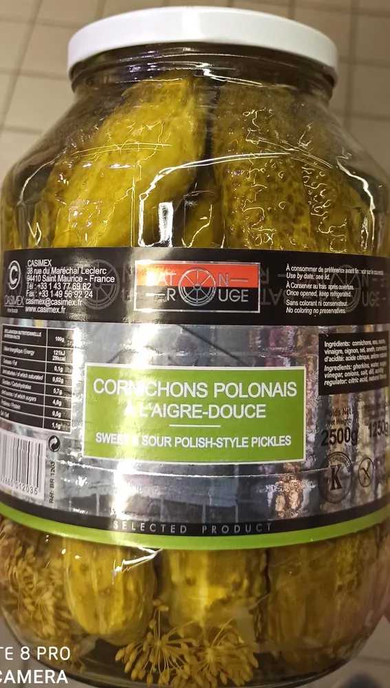 Cornichons polonais à l'aigre douce