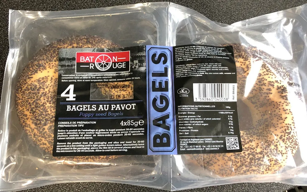 4 bagels au pavot