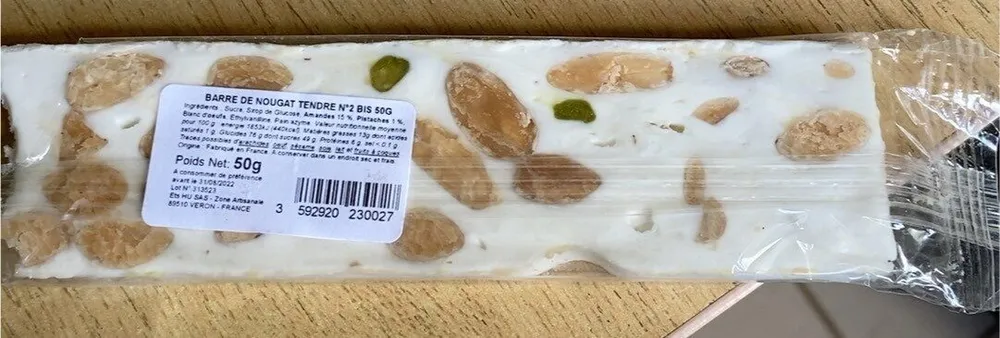 Barre de nougat tendre