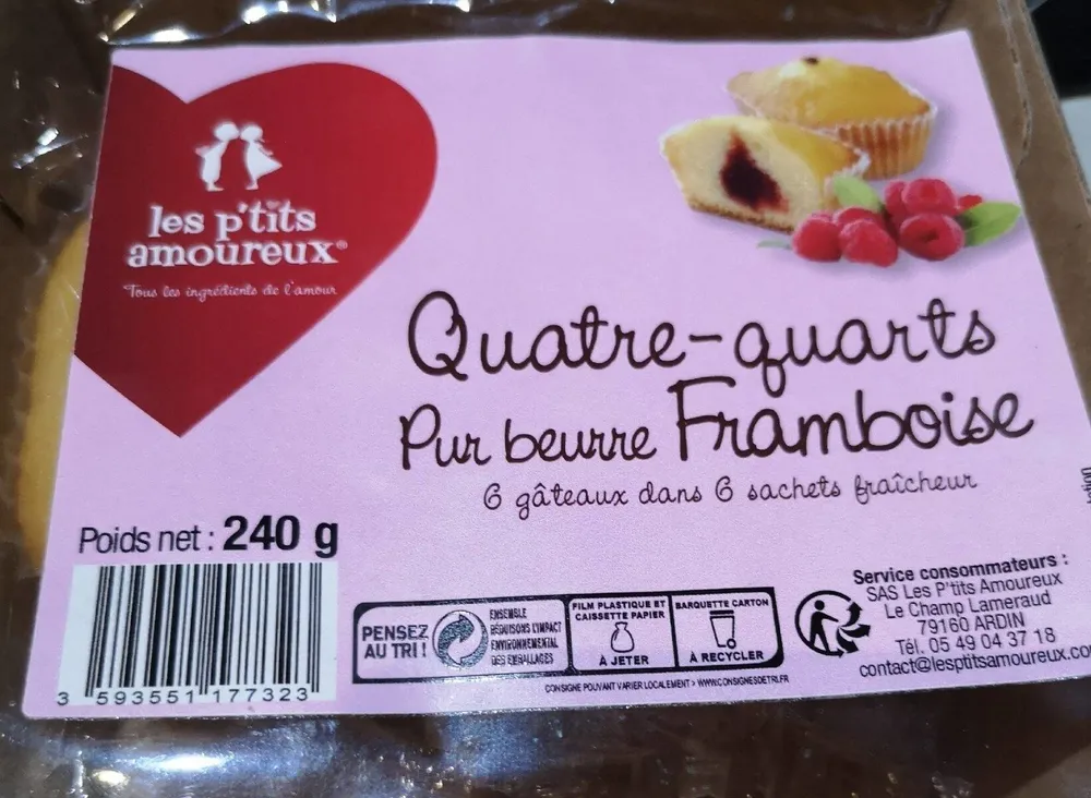 Quatre quarts pur beurre framboise