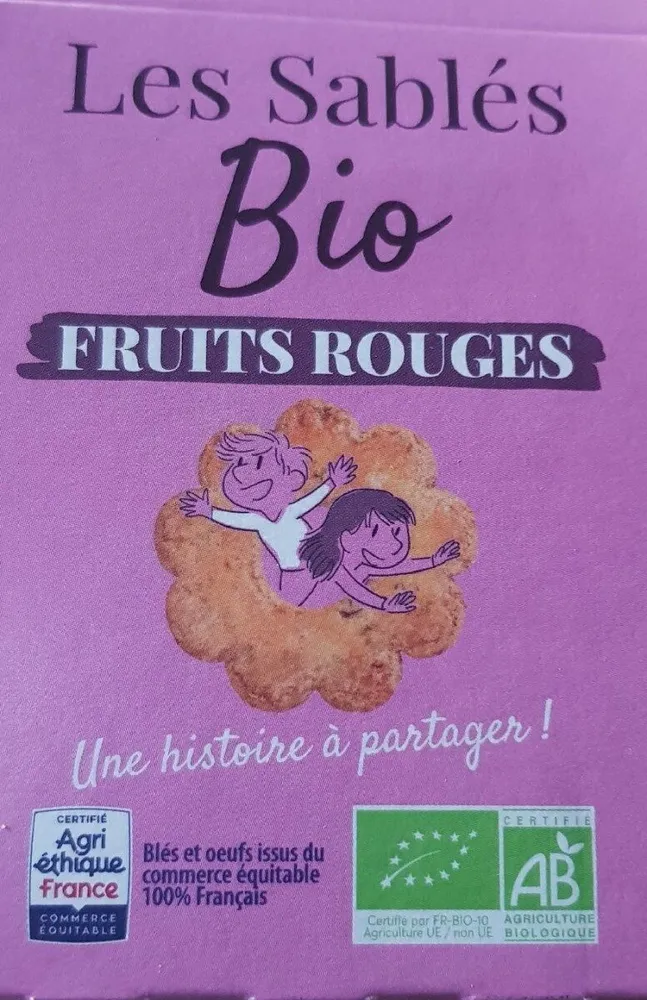 Les Sable bio fruits  rouges