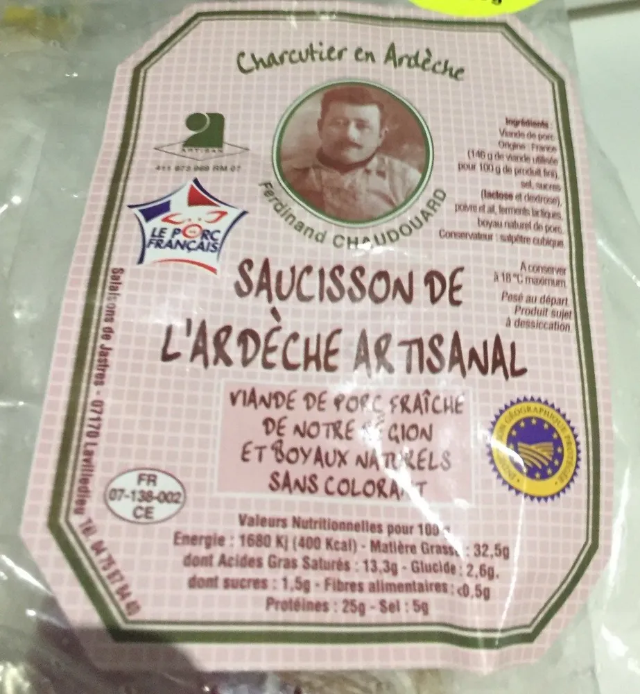 Saucisson de l'Ardèche artisanal