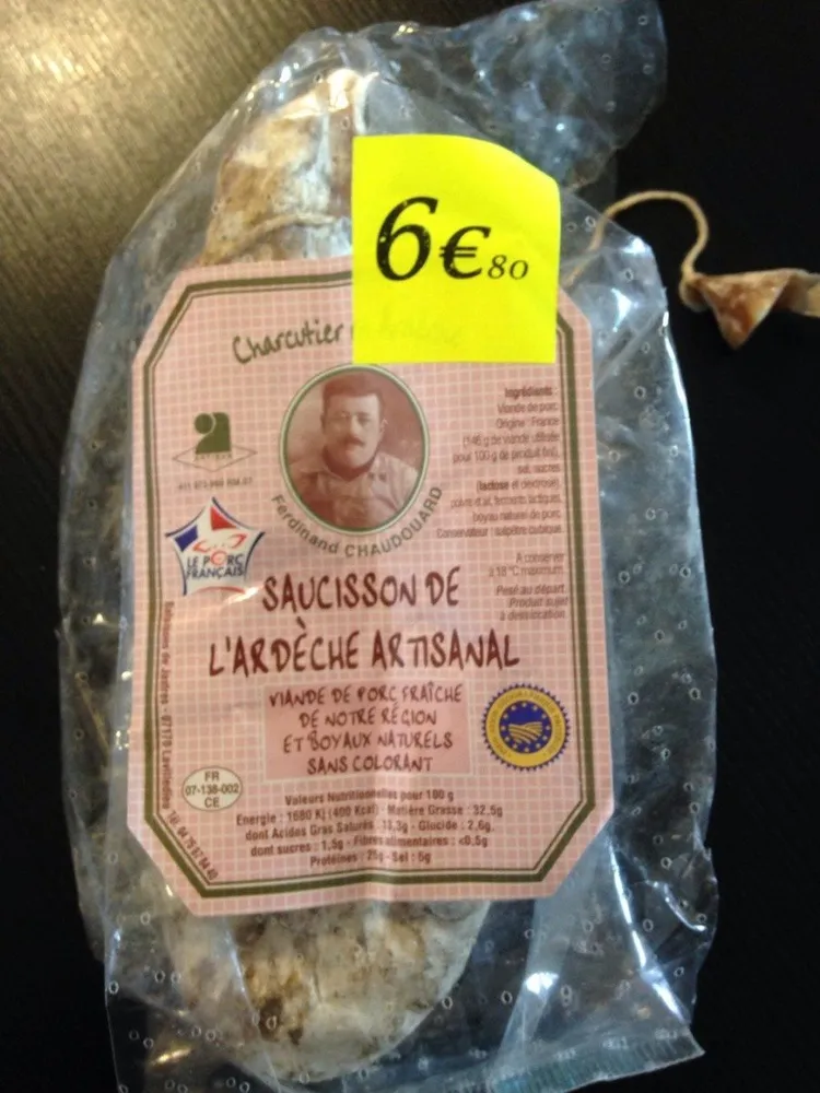 Saucisson de l'Ardèche artisanale