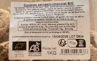 Cookie sarrasin pépites de chocolat