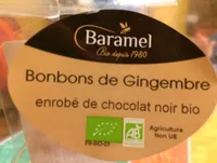 Bonbons de gingembre enrobé de chocolat noir