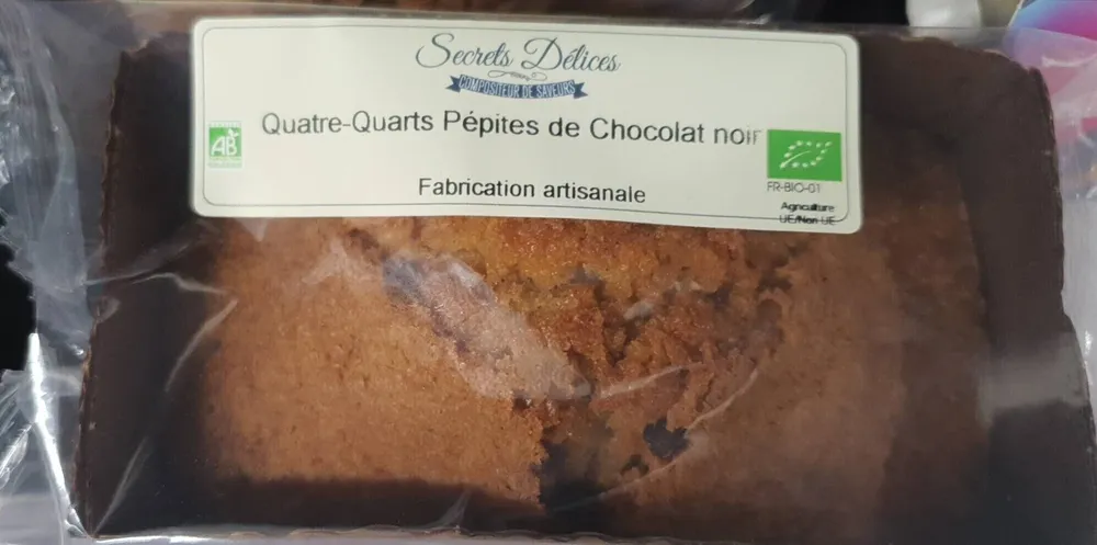 Quatre quarts pépites de chocolat noir