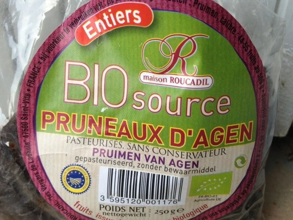 Pruneaux Agen Bio, IGP, calibre 44/55, sachet