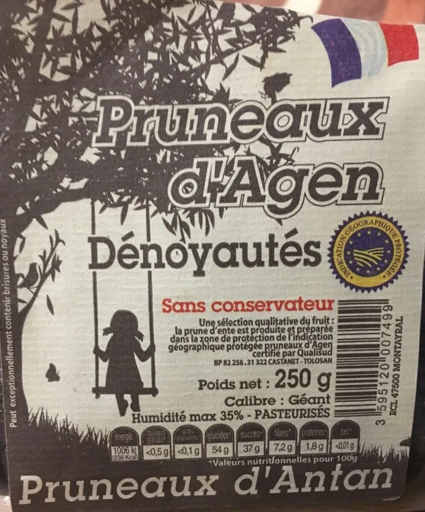 Pruneau d'Agen, IGP, dénoyauté