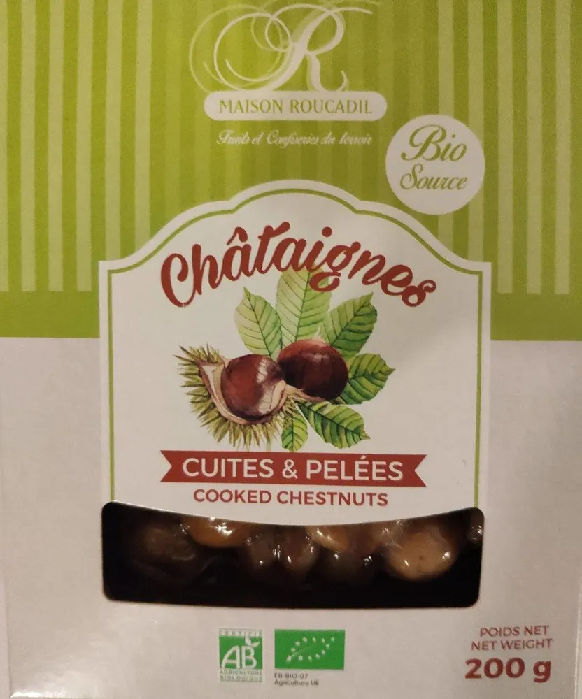Châtaignes cuites et pelées