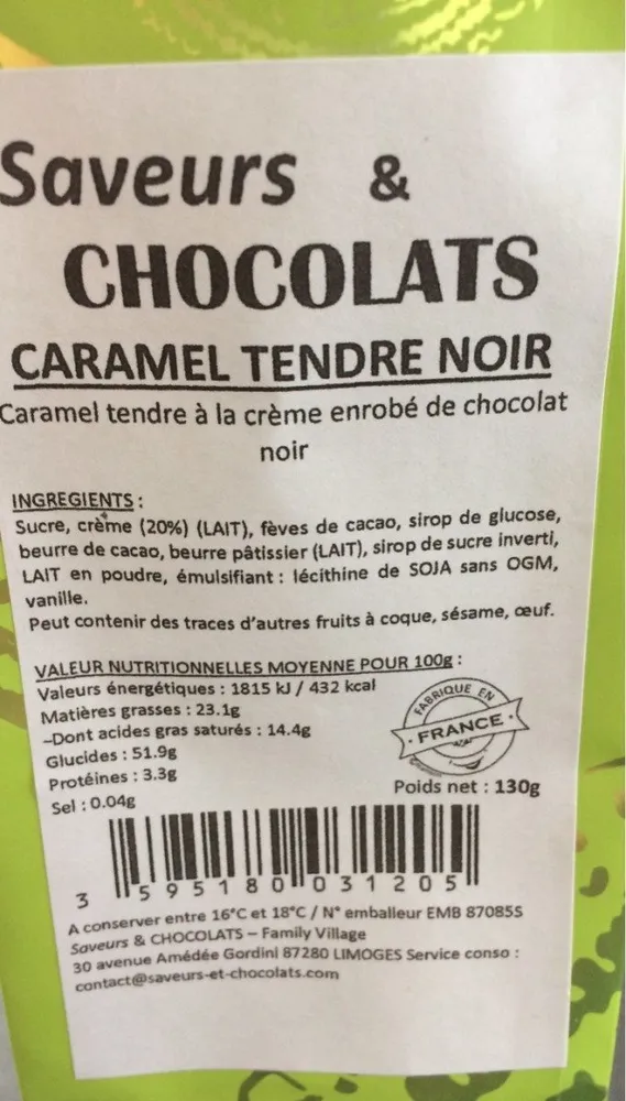 Saveurs et chocolats
