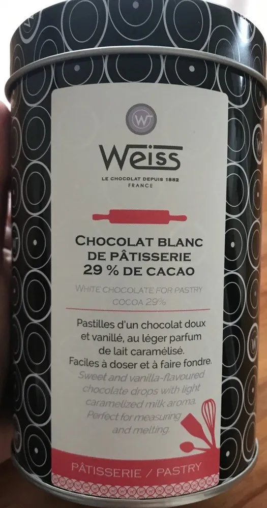 Chocolat blanc de patisserie