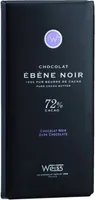 Une tablette de chocolat noir ebene