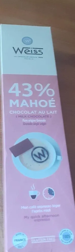 Mahoé 43% chocolat au lait