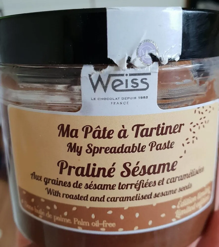 Pate à tartiner praliné sésame