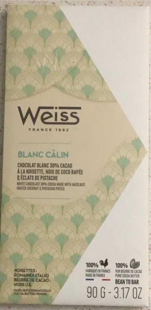 Tablette de chocolat Blanc Calin Oryola 30%