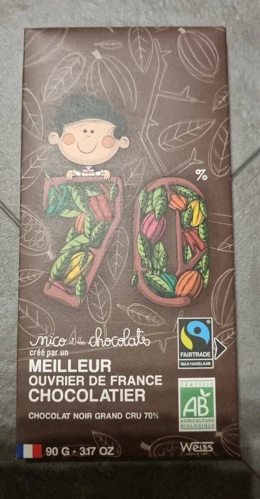 Chocolat noir grand cru 70%