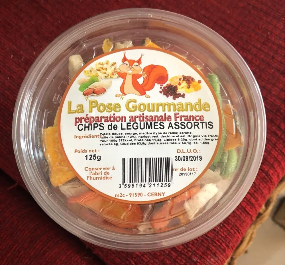 Chips de legume assortis