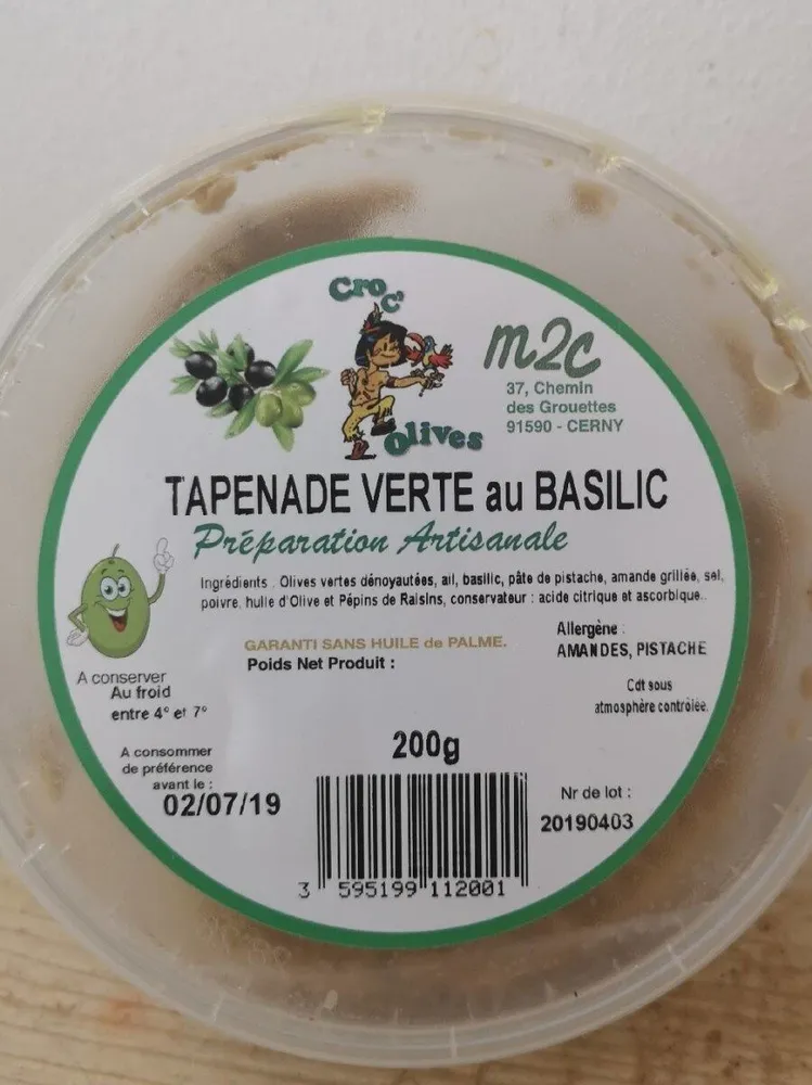 Tapenade verte au basilic