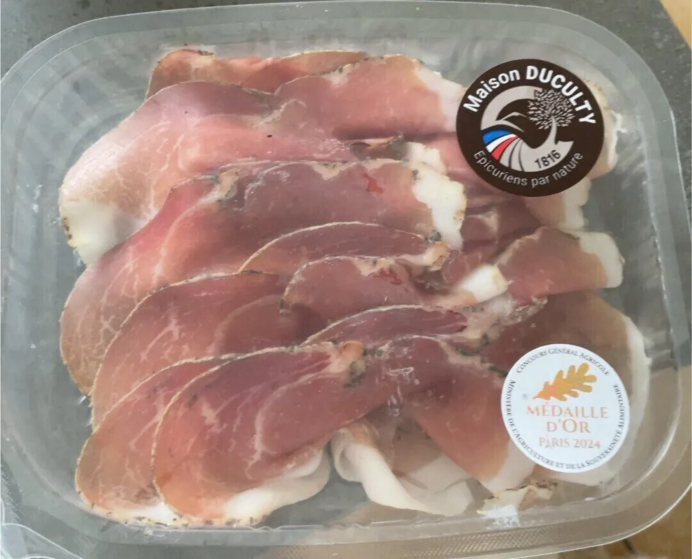 chiffonnade de jambon sec