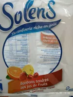 Bonbons tendres au jus de fruits