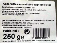 Cacahuètes aromatisées et grillées à sec