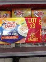 Escalope cordon bleu goût poulet bacon (lot x3 dont 20% gratuit)