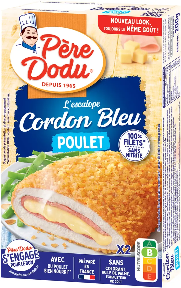 Escalope cordon bleu de poulet 100% filets