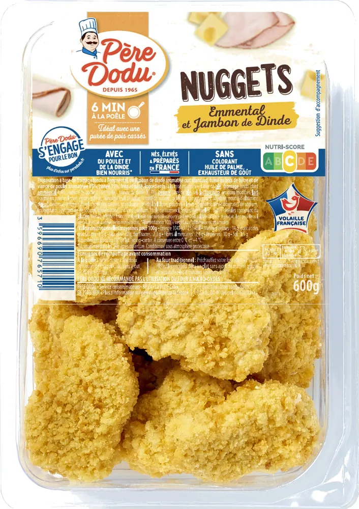 Nuggets Emmental et jambon de dinde