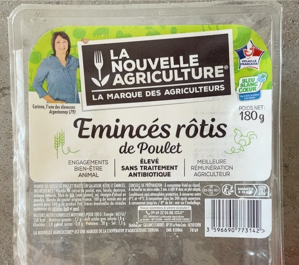Emincés rotis de poulet