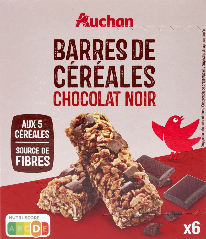 Barre de céréales chocolat noir