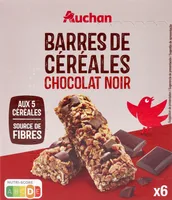 Barre de céréales chocolat noir