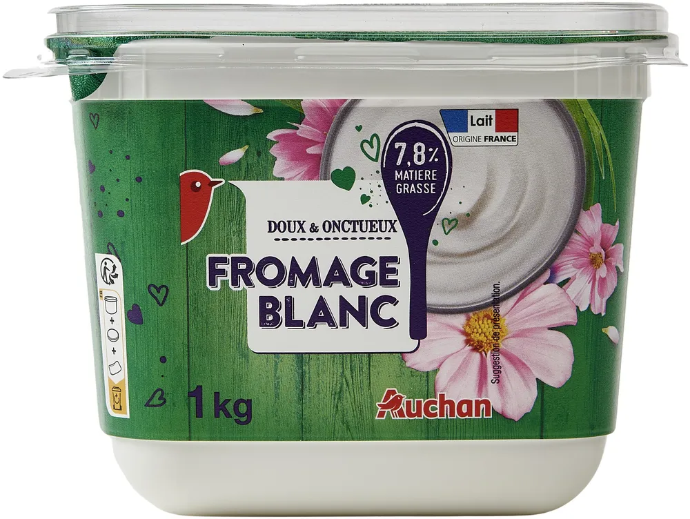 DOUX ET ONCTUEUXFROMAGE BLANC7.8% de matière grasse