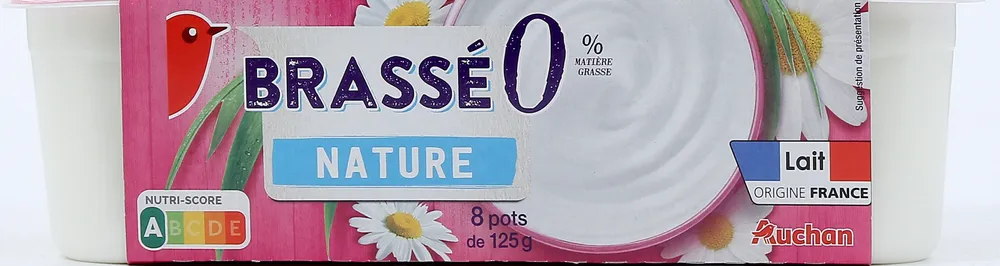 Yaourt brassé nature 0% matière grasse