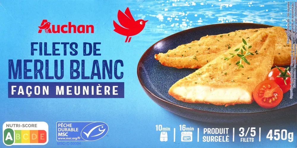 Filets de merlu blanc façon meunière