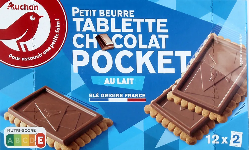 Petit beurre tablette chocolat lait pocket