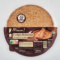 6 crêpes Bretonnesde froment, sucréesA table en Côte d'Armor