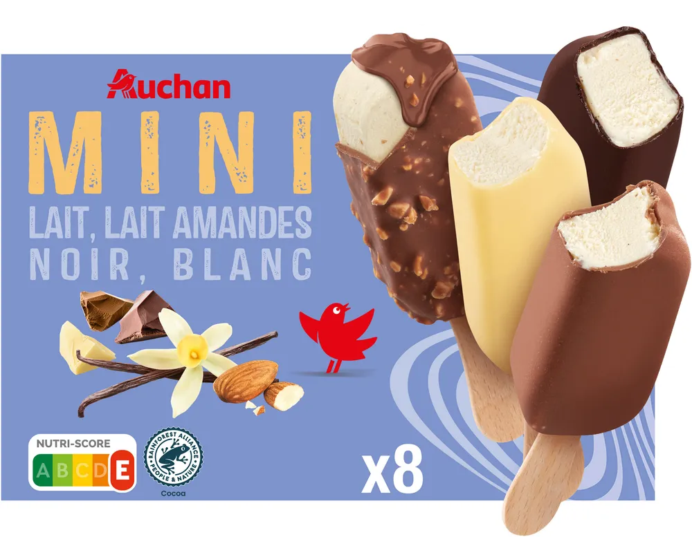 MINILait, lait amandes, noir, blanc