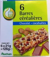 6 Barres Céréalières Chocolat-Cacahuètes