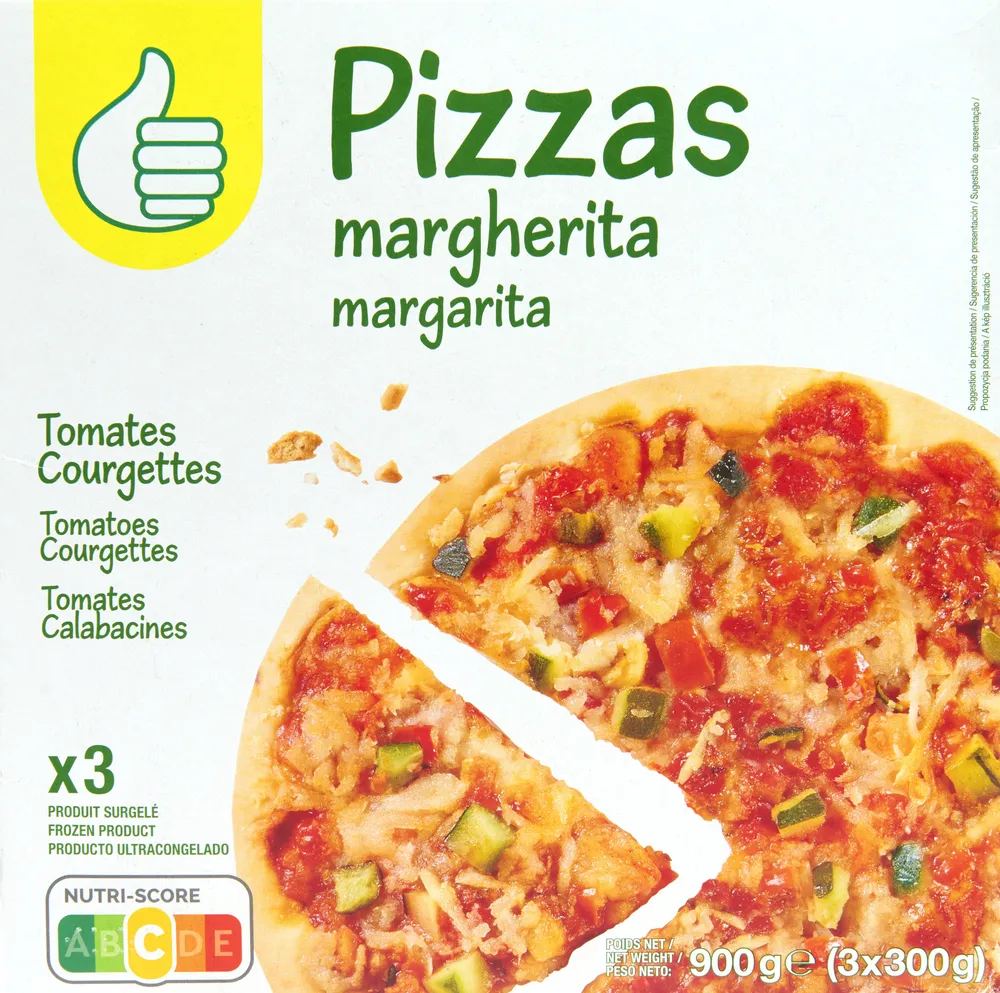 3 pizzas margherita