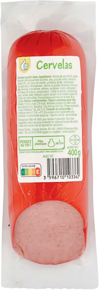 Cervelas qualité choix
