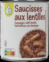 Saucisses aux lentilles